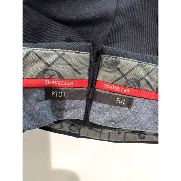 PT Torino PT01 Traveller Slim Fit Performance Wool Trousers in Navy - Picture 5 of 5